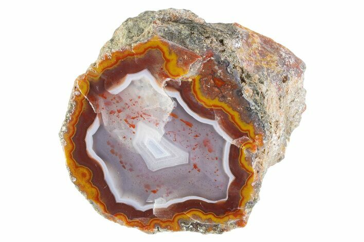 Polished Purple & Red Banded Agate - Kerrouchen, Morocco #372729